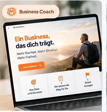 Beispiel einer Premium-Direkt-Anwendung für einen Business Coach